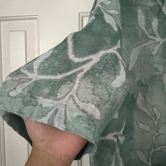 HUGO BOSS Lars Regular Fit Palm Frond Print Short Sleeve Button-up Shirt - Picture 7 of 9